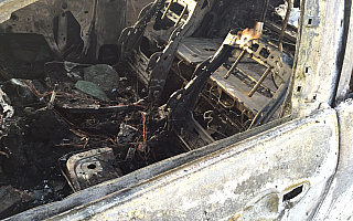 Pożar aut dostawczych w Bartoszycach